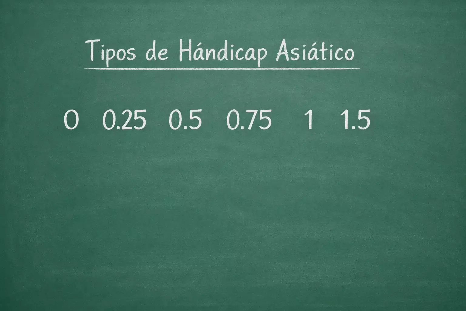Tipos de hándicap asiático: enteros, medios y cuartos